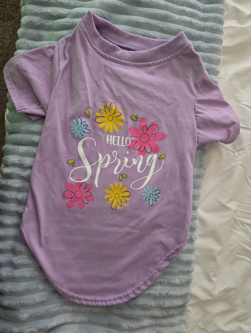 Hello Spring Lavender Dog Tee